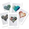 Sea Glass Hearts Postcard Variety Pack