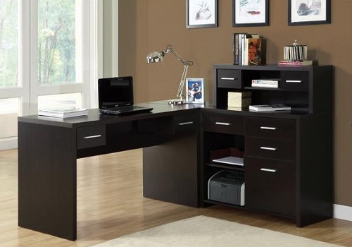Monarch Specialities Hollow Core L-Shaped Home Office Desk
