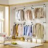 Portable Indoor Garment Rack Tools-free DIY Coat Hanger Clothes Wardrobe