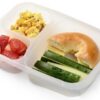 6 Pack Premium Eco Friendly 3-Compartment Bento Lunch Box