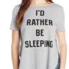 Cold Crush Juniors Rather Be Sleeping Graphic Tee