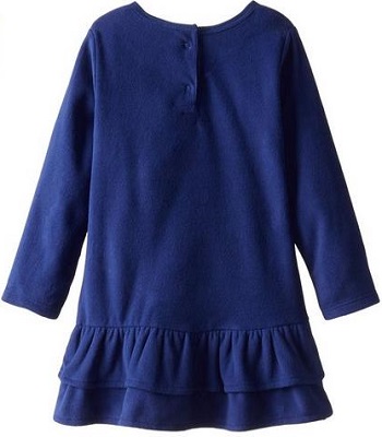 Gerber Baby And Little Girls 2 Piece Embroidered Micro Fleece Dress With Tights