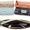 Ipow Flower Floral Canvas Cosmetic Pen Pencil Stationery Pouch Bag Case