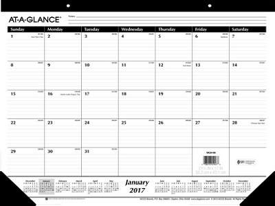 At-A-Glance Monthly Desk Pad Calendar 2017
