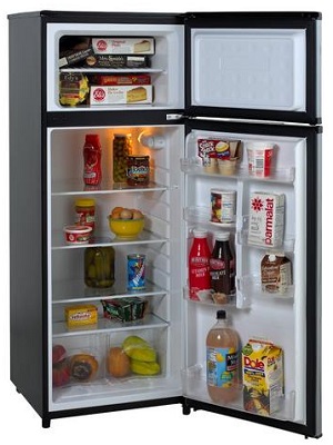 Avanti RA7316PST Apartment Sized Refrigerator and Freezer 7.4 CF Two Door Apartment Size Refrigerator - Black