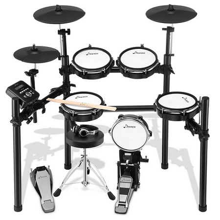 Electric Drum Set Mesh Head 8 Piece Electronic Drum Kit