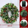 Turnmeon Prelit Artificial Christmas Wreath For Front Door